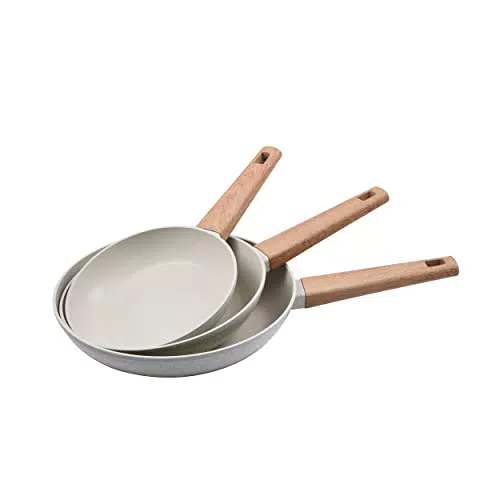 Bergner Naturally Poêles Antiadhésives en Aluminium Forgé Compatibles Tous Feux