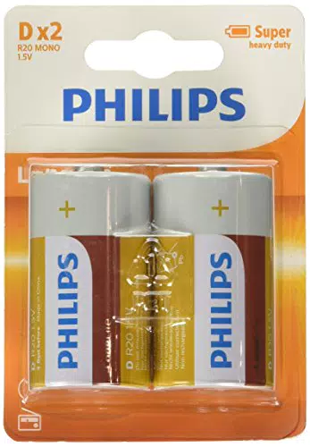 Philips Pile R20 D Longlife Haute Performance Batterie Alkaline