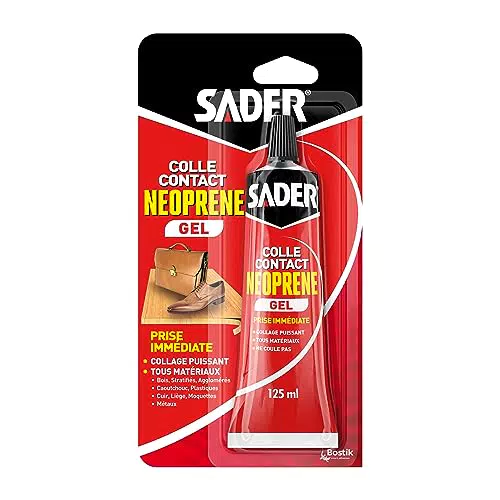 Sader Colle Contact Néoprène Gel Extra Forte Tous Matériaux Prise Immédiate