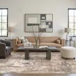 Beimo Tapis Moderne Abstrait Antidérapant Lavable pour Salon, Chambre, Bureau