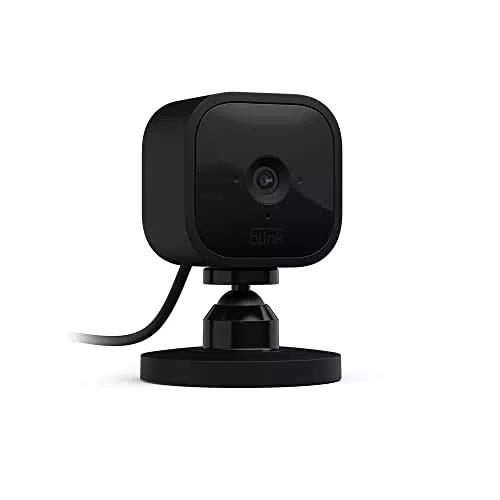 Blink Mini Caméra de surveillance rotative avec audio bidirectionnel et détection de mouvements