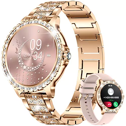 LIGE Montre Connectée Femme Bluetooth Appel Étanche 20 Sports Podomètre Sommeil