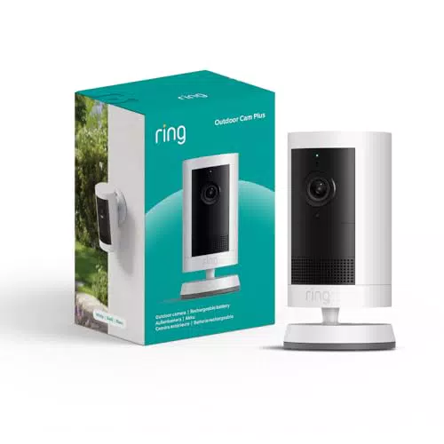 Ring Caméra Extérieure Plus 2K avec Ring Vision | Essai Gratuit 30 Jours