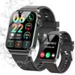 STECEi Montre connectée Bluetooth avec suivi sportif, santé et appels, compatible iOS/Android