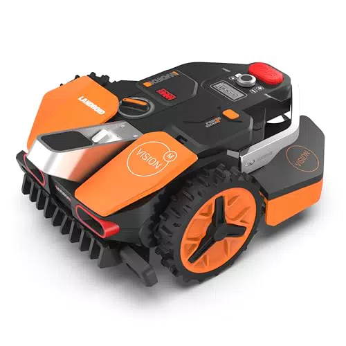 Worx LANDROID Vision Robot Tondeuse sans Fil avec Garage de Protection et Caméra 4K