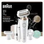 Braun Epilateur Electrique Femme Silk-épil 9 Flex SkinSpa Tête Flexible 360° Étanche