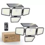 Philips Lampe Solaire Extérieur Détecteur de Mouvement 196 LED 4 Têtes Orientables