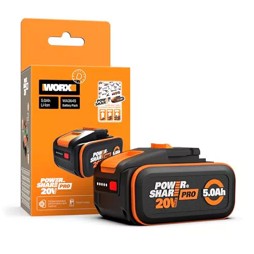 WORX Kit de Démarrage Batterie Lithium 20V 4Ah et Chargeur Rapide Powershare