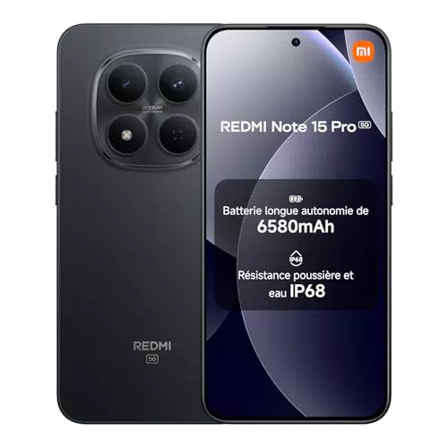 Xiaomi Redmi Note 15 Pro 5G Smartphone 8Go 512Go Batterie 6580mAh 200MP AMOLED