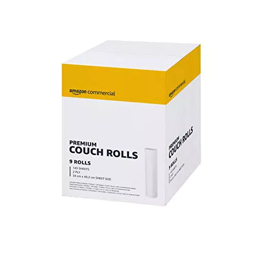 AmazonCommercial Rouleaux Draps d'Examen Rectangulaires 2 Épaisseurs Premium Table Massage