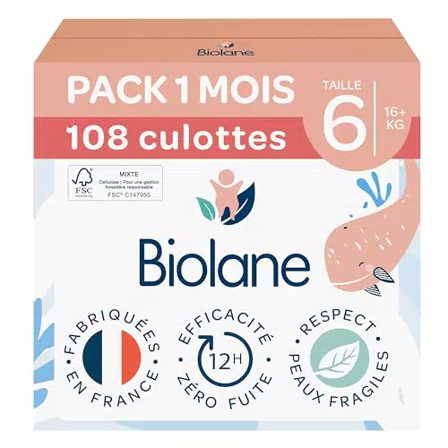 Biolane Couches Culottes Zéro Fuite Fabriquées en France