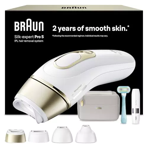 Braun Silk-expert Pro 5 Épilateur Lumière Pulsée Réduction Poils Alternative Laser