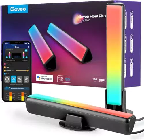 Govee Lampe LED TV avec WiFi, Contrôle Alexa Google, Barres Light Pour PC et Télévision