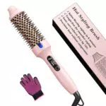Haokoo Brosse Chauffante Ionique 38 mm Lissage Boucles Volume 6 Niveaux Température