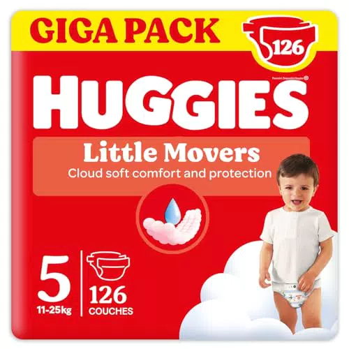 Couches bébé HUGGIES Ultra Comfort Taille 4 - 3 paquets - Ceinture ultra douce - Absorption rapide - Sans parfum