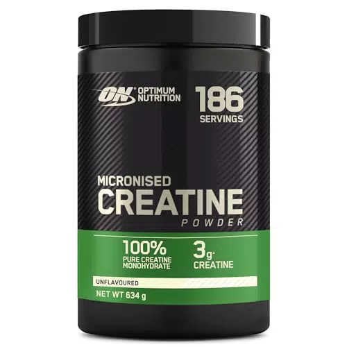 Optimum Nutrition Micronised Creatine Powder, Créatine Monohydrate en Poudre 100% Pure pour la Performance et la Puissance Musculaire