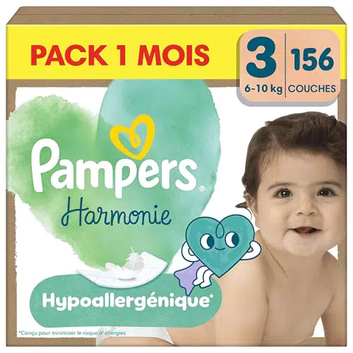 Pampers Harmonie Couches Édition Limitée Pour Peaux Sensibles Pack Mensuel
