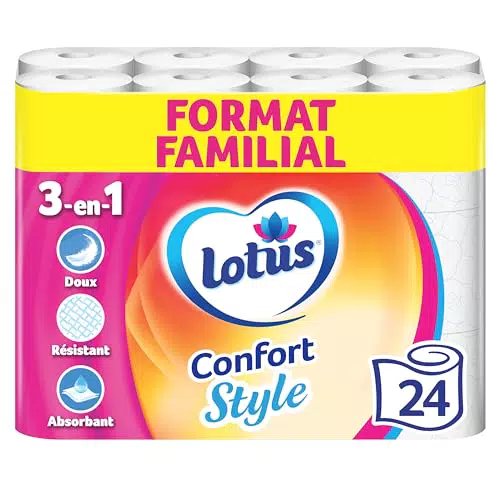 Lotus Style Papier Toilette Format Familial Douceur Confort Haute Qualité