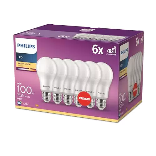 Philips LED Classic E27 Ampoules Économie D'énergie Longue Durée Nouvelle Génération