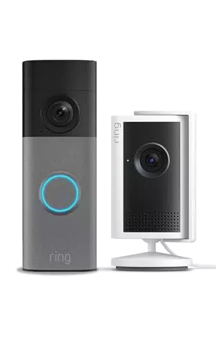 Ring Battery Video Doorbell Nouvelle Génération avec Indoor Camera Plus, 2K, Zoom 6x