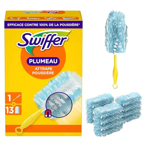 Swiffer Duster Kit Démarrage Plumeau Anti-Poussière Efficace sur Allergènes