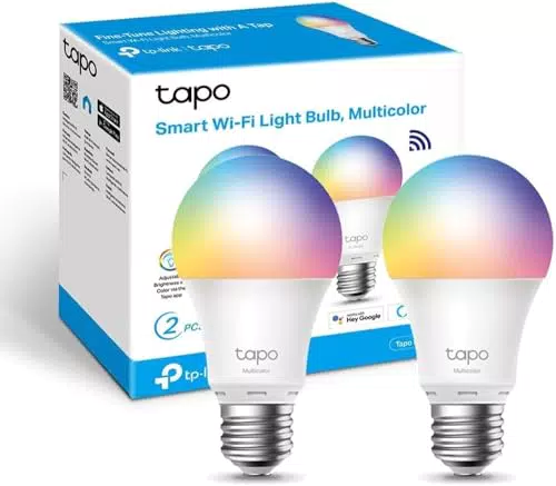 Tapo Ampoule Connectée WiFi, Ampoule LED E27 Multicolore 2500K-6500K